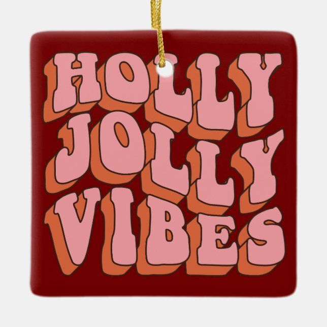 Ornamento de cookie de árbol de Navidad retro (Anverso)