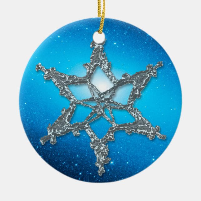 Ornamento de copo de nieve para NAVIDADES BLANCOS (Frente)