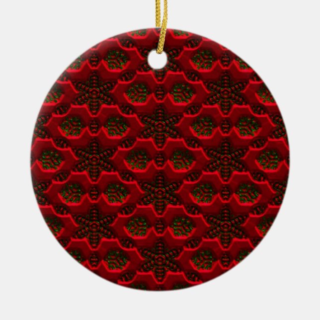 Ornamento de copos de nieve de época (Frente)