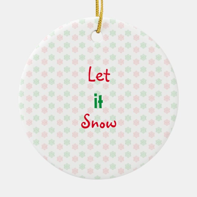 Ornamento de copos de nieve de los navidades (Frente)