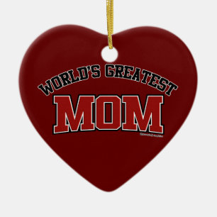 Ornamento de corazón de la madre más grande del mu