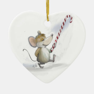 Ornamento de corazón de merry Mouse Moe