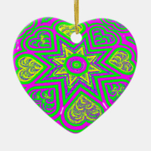 Ornamento de Corazón y Estrellas