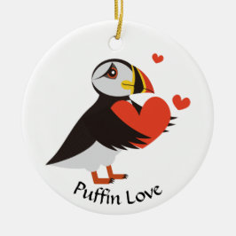 Ornamento de Corazones Rojos de amor de Puffin
