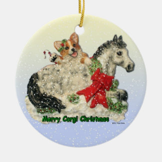 Ornamento de Corgi "Merry Corgi Navidades" Corgi &