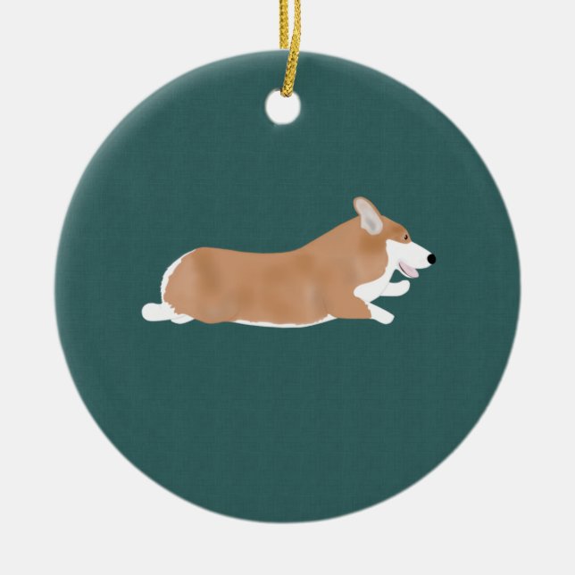 Ornamento de Corgi Volante (Frente)
