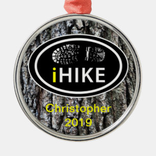 Ornamento de corteza de árbol "iHIKE" personalizad