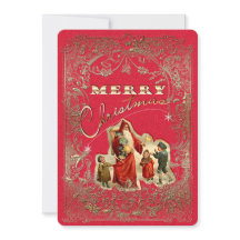 Ornamento de cosecha navideña de Feliz - Tarjeta d