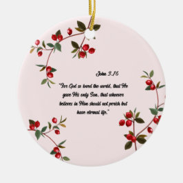 Ornamento de Cranberry para Navidades de la Biblia