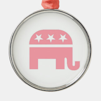 Ornamento de Cristmas del elefante rosado del GOP