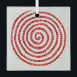 Ornamento de cuadrado de vidrio MOSAICO PINWHEEL<br><div class="desc">El diseño de este adorno cuadrado metalizado de PINWHEEL MOSAIC fue pintado a mano con acuarelas para parecerse al mosaico de piedra. * Los ornamentos no son sólo para el árbol. Cuelgue esto de un pomo de la puerta o en otro lugar para una decoración cotidiana. ** Otros ornamentos, y...</div>