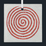 Ornamento de cuadrado de vidrio MOSAICO PINWHEEL<br><div class="desc">El diseño de este adorno cuadrado metalizado de PINWHEEL MOSAIC fue pintado a mano con acuarelas para parecerse al mosaico de piedra. * Los ornamentos no son sólo para el árbol. Cuelgue esto de un pomo de la puerta o en otro lugar para una decoración cotidiana. ** Otros ornamentos, y...</div>