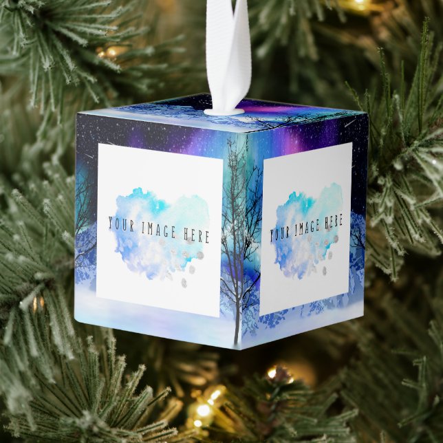 Ornamento de cubo de luces de invierno (Árbol)