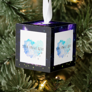 Ornamento de cubo mágico de vía láctea