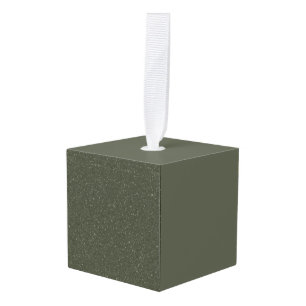 Ornamento de cubo verde de dos tonos Moss - Person
