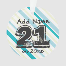 Ornamento de cumpleaños 21 personalizado