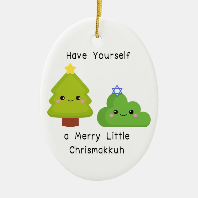 Ornamento de Cute Chrismukkah (Frente)