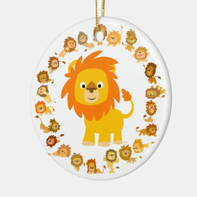 Ornamento de Cute Personalizado Lion Mandala (Izquierda)