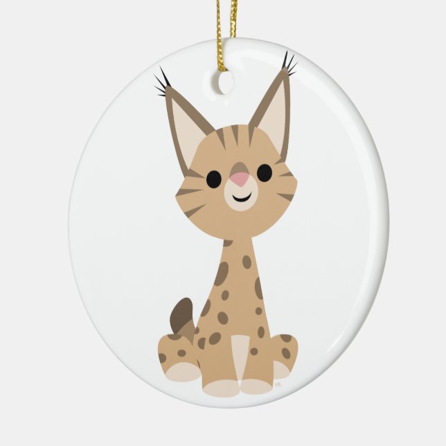 Ornamento de Cute Personalizado Lynx (Izquierda)