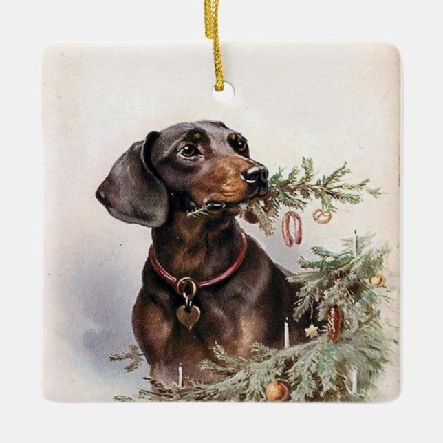 Ornamento de Dachshund (Anverso)