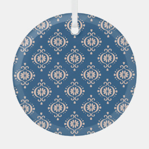 Ornamento de Damasco de Folclore Geométrico Ikat