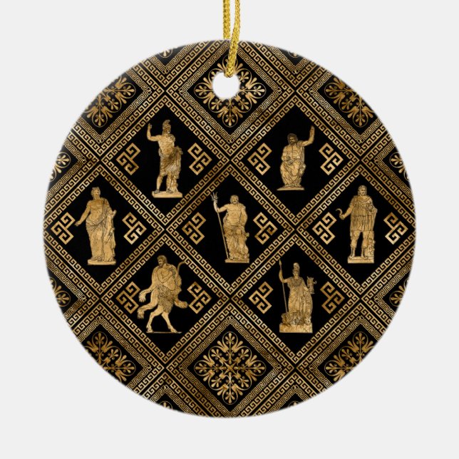 Ornamento de deidades griegas y clave del meandro (Frente)