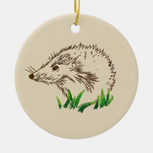 Ornamento de dibujo de hedgehog de corte