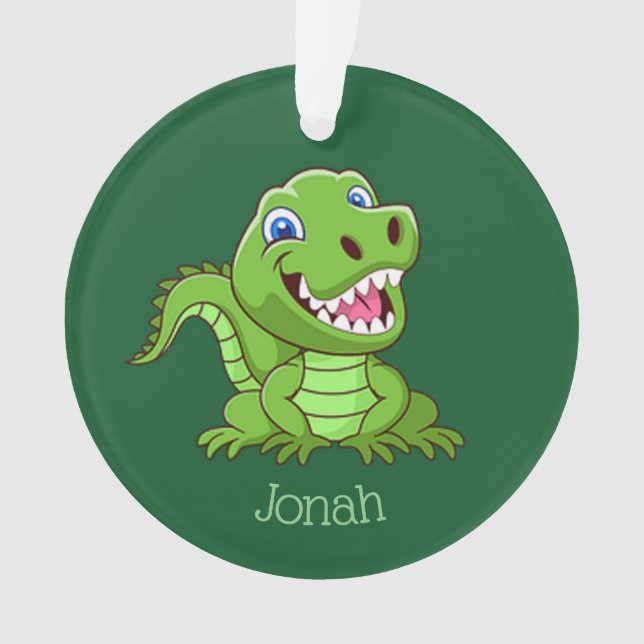 Ornamento de Dinosaurio Happy Baby T-Rex (Anverso)