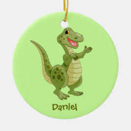 Ornamento de dinosaurio personalizado