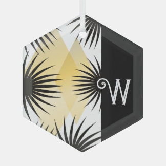 Ornamento de diseño amarillo negro