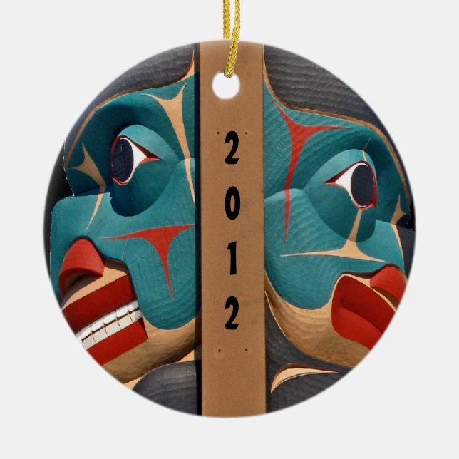 Ornamento de diseño de arte del Tótem del Noroeste (Frente)