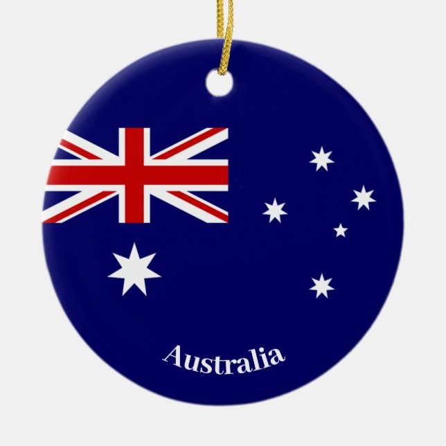 Ornamento de diseño de bandera de Australia (Frente)
