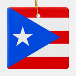 Ornamento de diseño de bandera de Puerto Rico