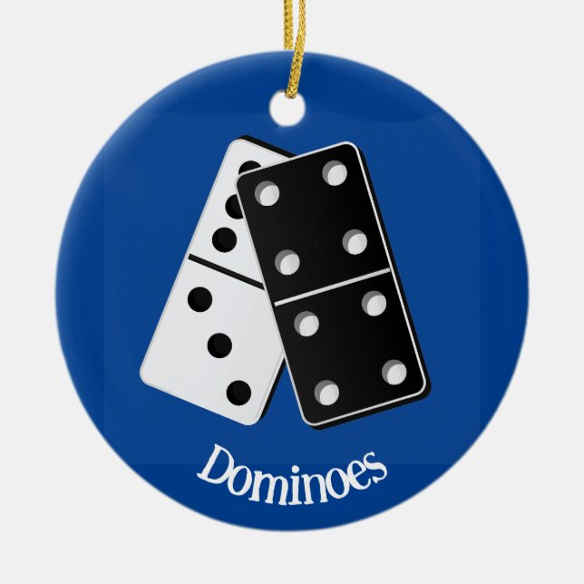 Ornamento de diseño de Dominoes (Frente)