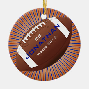 Ornamento de diseño de fútbol americano