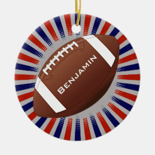 Ornamento de diseño de fútbol americano