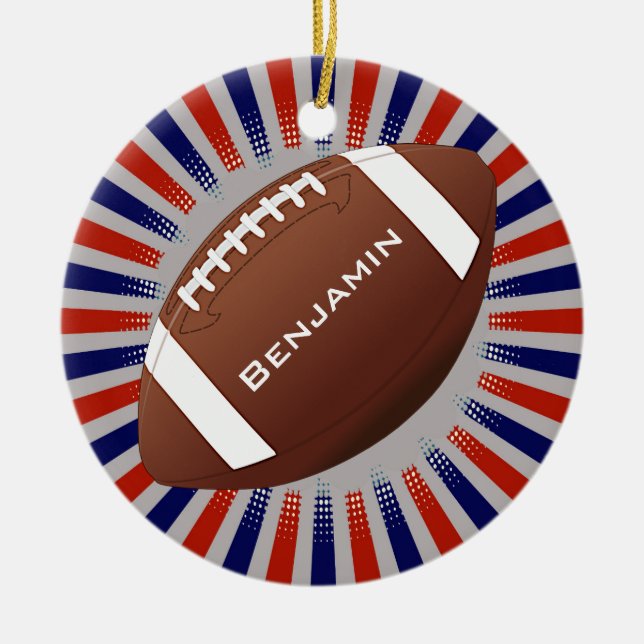 Ornamento de diseño de fútbol americano (Frente)