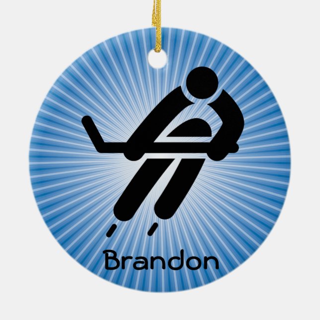 Ornamento de diseño de hockey (Atrás)