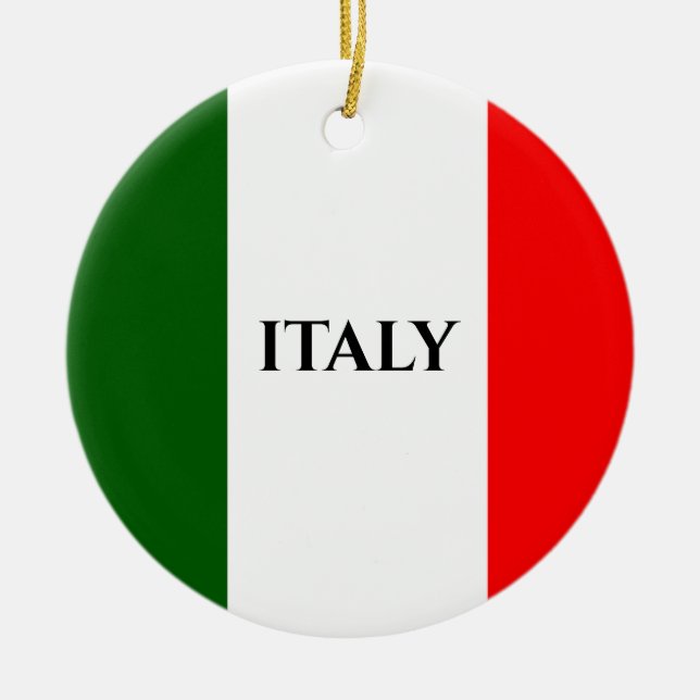 Ornamento de diseño de la bandera italiana de Ital (Frente)