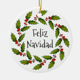 Ornamento de diseño de la guirnalera Holly Berries