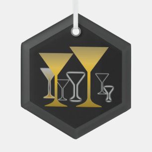 Ornamento de diseño de lentes Martini