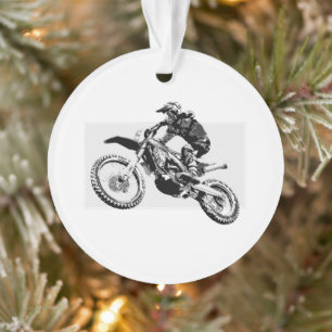 Ornamento de diseño de Motocross Racer
