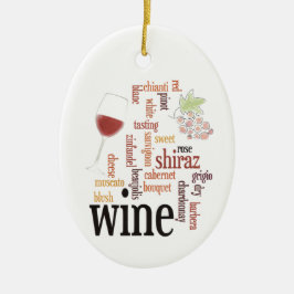 Ornamento de diseño de nube de Word Wine