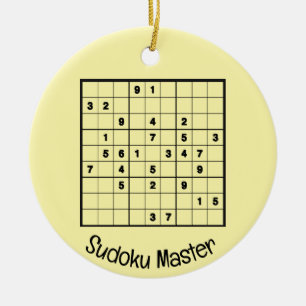 Ornamento de diseño de puzzles de Sudoku