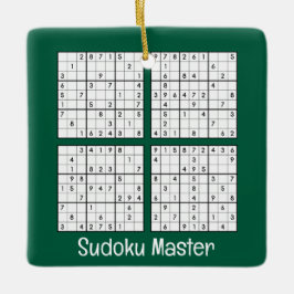 Ornamento de diseño de puzzles de Sudoku