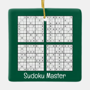 Ornamento de diseño de puzzles de Sudoku