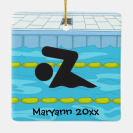 Ornamento De Diseño De Swim Personalizado