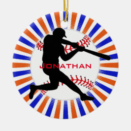 Ornamento de diseño del jugador de béisbol