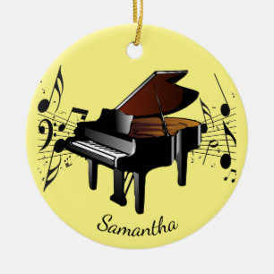 Ornamento de diseño musical de Baby Grand Piano