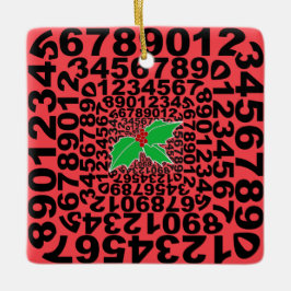 Ornamento de diseño numérico